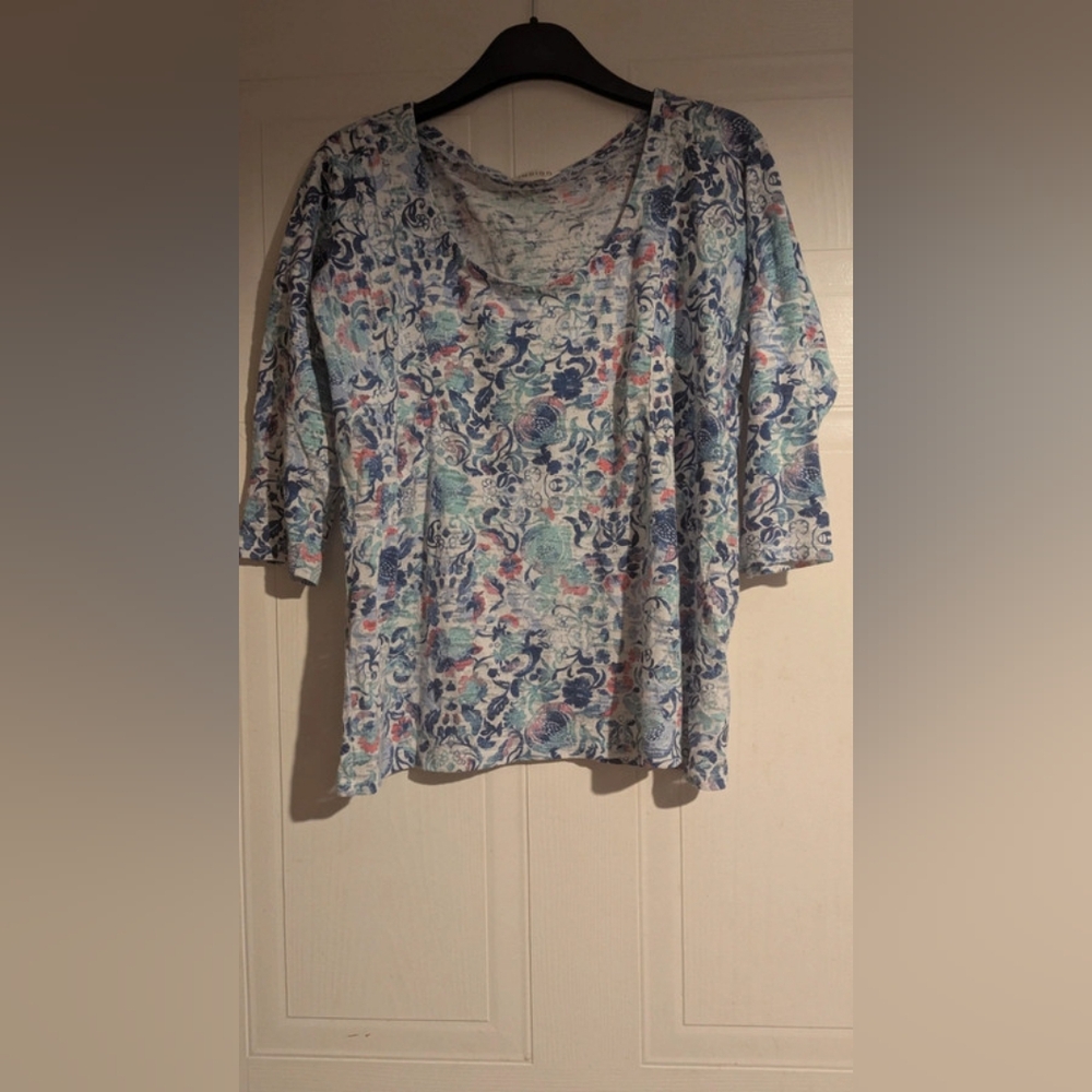 Floral Blue Women's Top